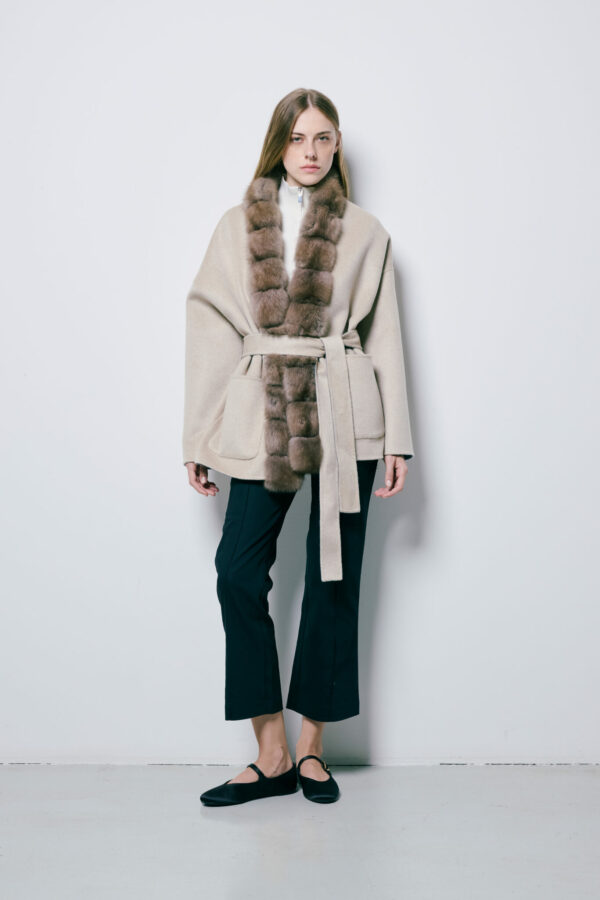 Cashmere and sable jacket